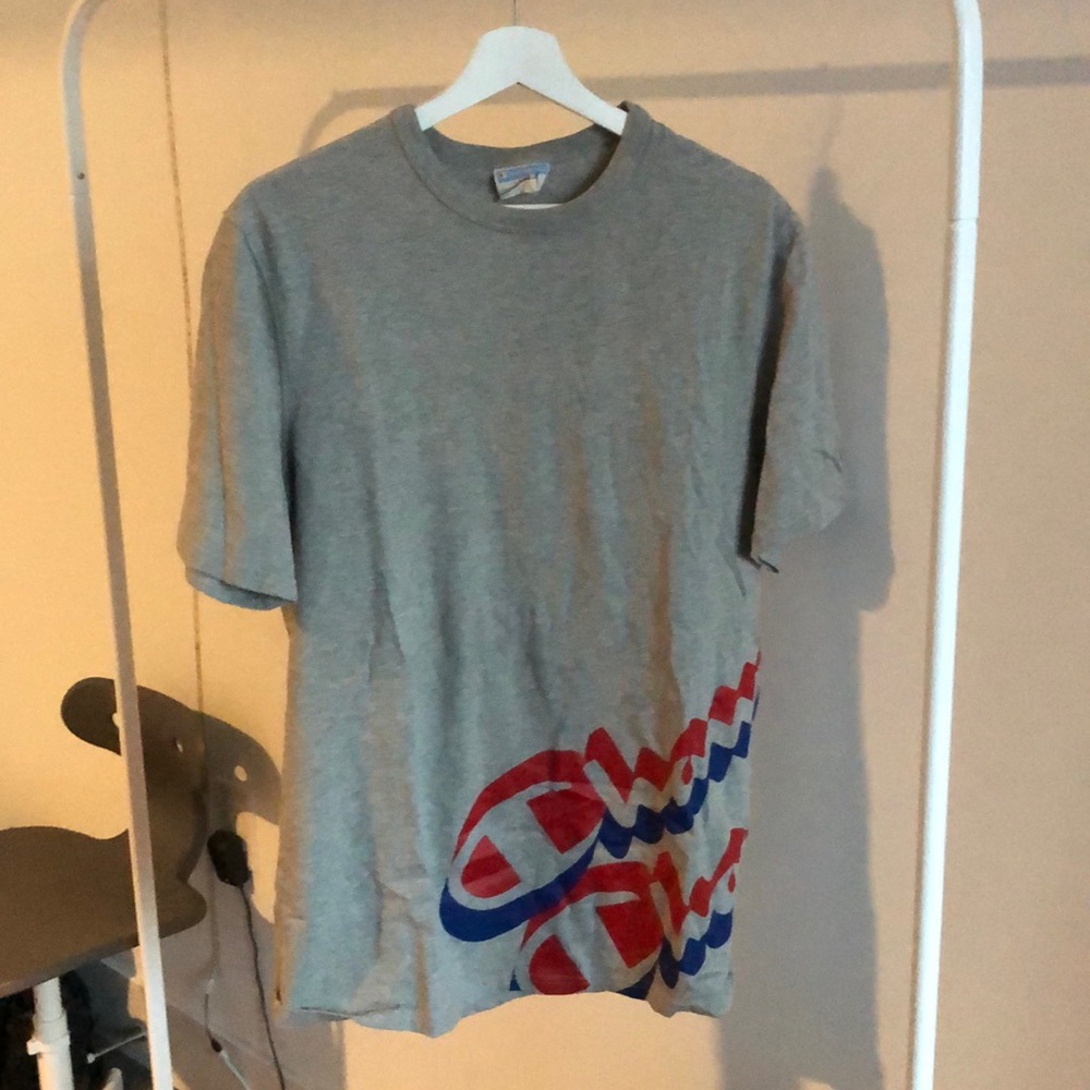 Champion tee, lower logo